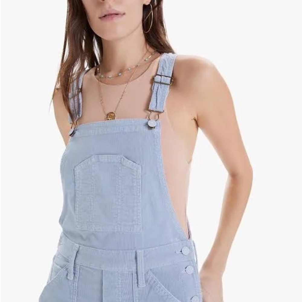 Mother Corduroy overalls in pale blue Sz Small